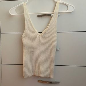Tillys essentials white knit tank top